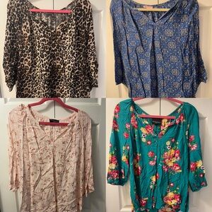 Lot of 4 blouses 1x
